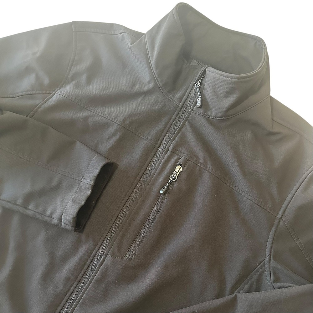 Swiss Tech Men's Black Performance Jacket Outdoor Full Zip Fleece Lined Size‎ L